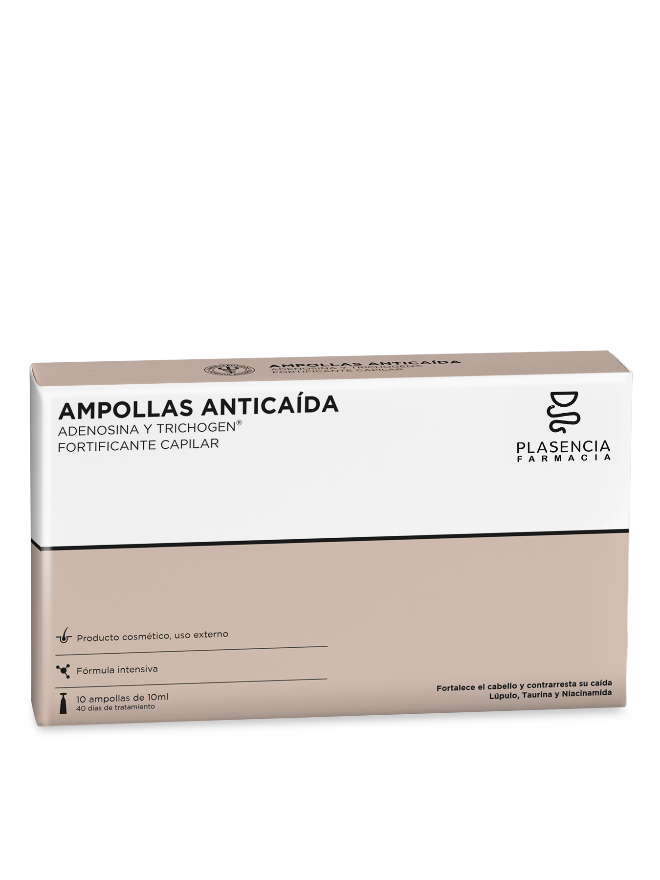 AMPOLLAS ANTICAIDA ADENOSINA Y TRICHOGEN FORTIFICANTE CAPILAR FARMACIA PLASENCIA 10 AMPOLLAS