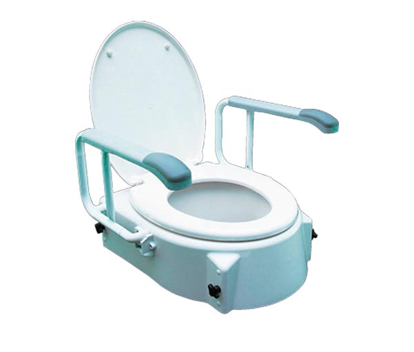 Alza inclinable con reposabrazos y tapa