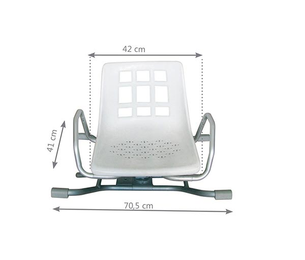 SILLA GIRATORIA ALUMINIO BAÑERA