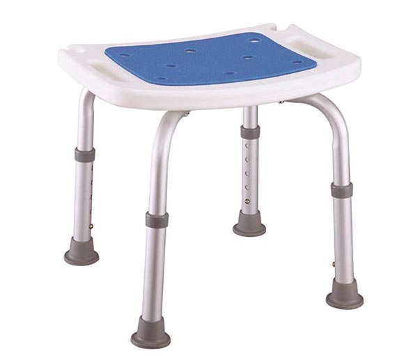 SILLA SIN RESPALDO DUCHA AZUL