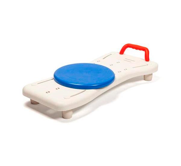 Tabla para bañera con asiento giratorio.